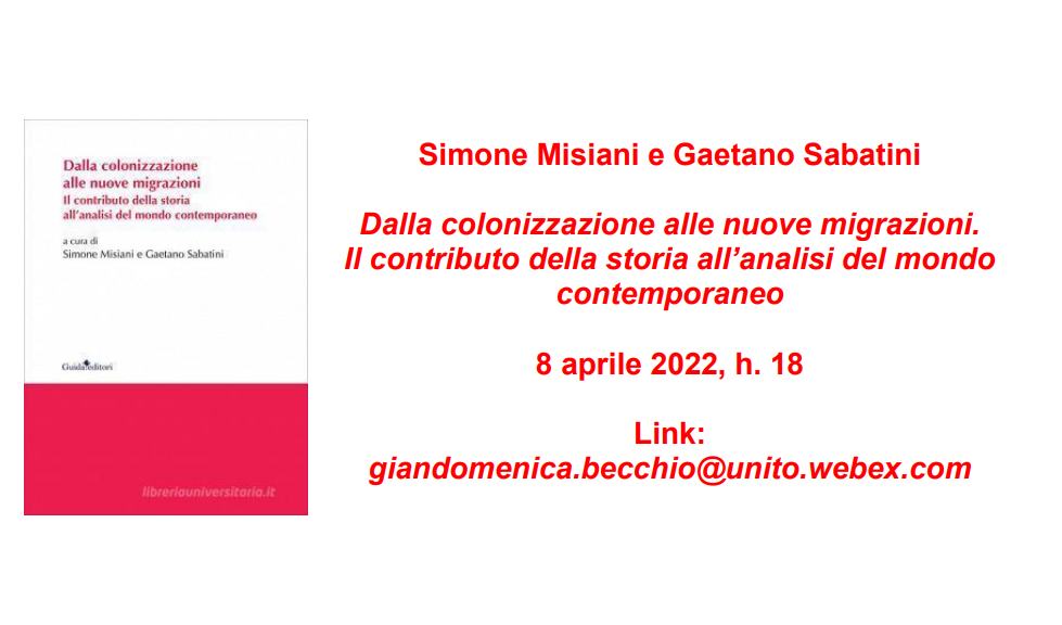 Presentazione Misiani_Sabatini Dalla colonizzazione alle nuove migrazioni