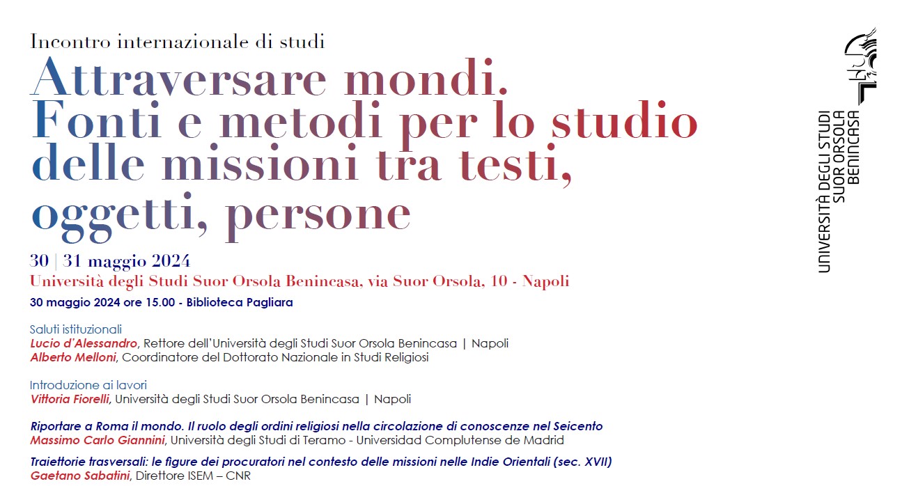 ISEMinari: Incontro internazionale di studi ‘Attraversare mondi - anteprima programma