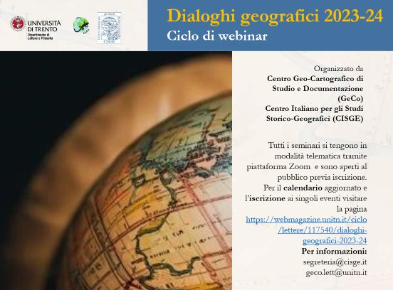 L’Isem ai “Dialoghi Geografici” 2023-2024 - anteprima