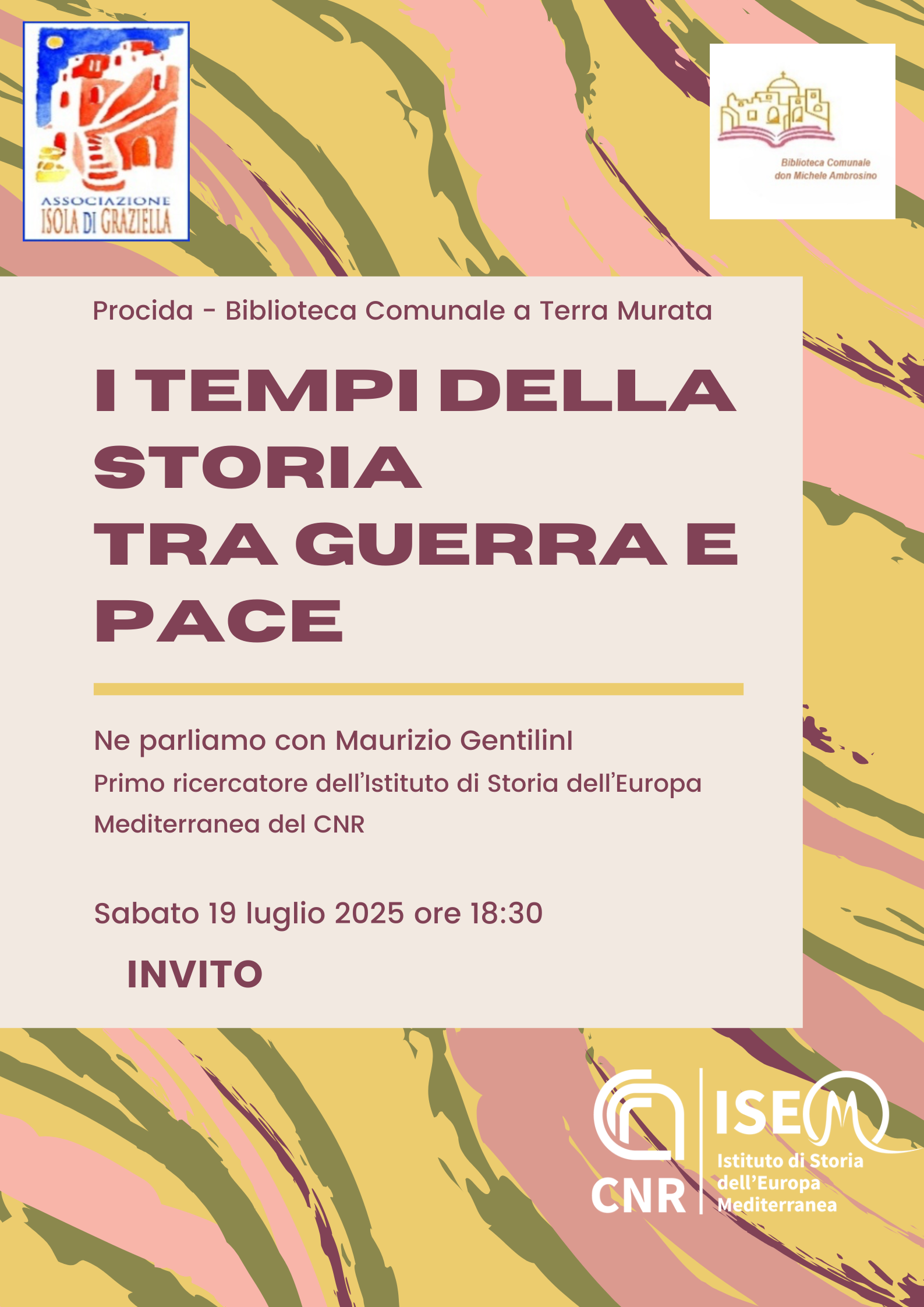 Locandina 19 luglio Gentilini Procida Locandina 19 luglio Gentilini Procida